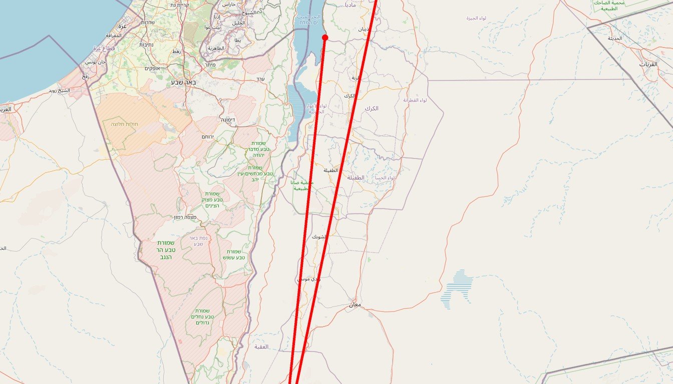 Carte de l'itinéraire du circuit Circuit Retour vers le passé en Jordanie