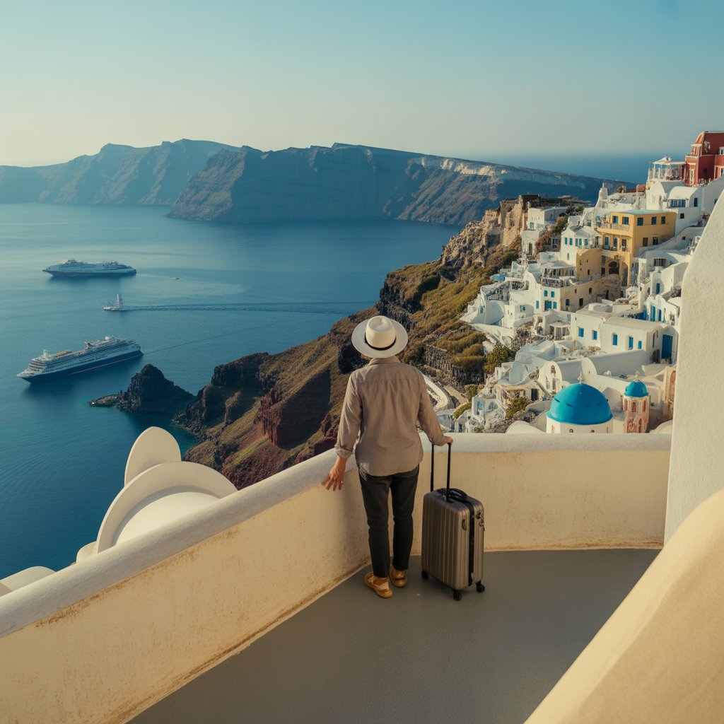 Photo du circuit Grande bleue et maisons blanches en Grèce - Vue 1