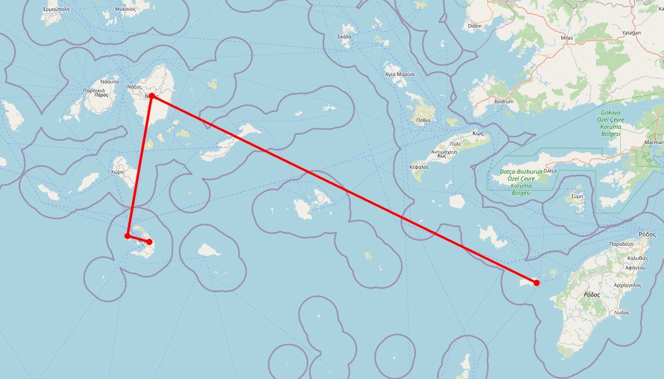 Carte de l'itinéraire du circuit Circuit Grande bleue et maisons blanches en Grèce