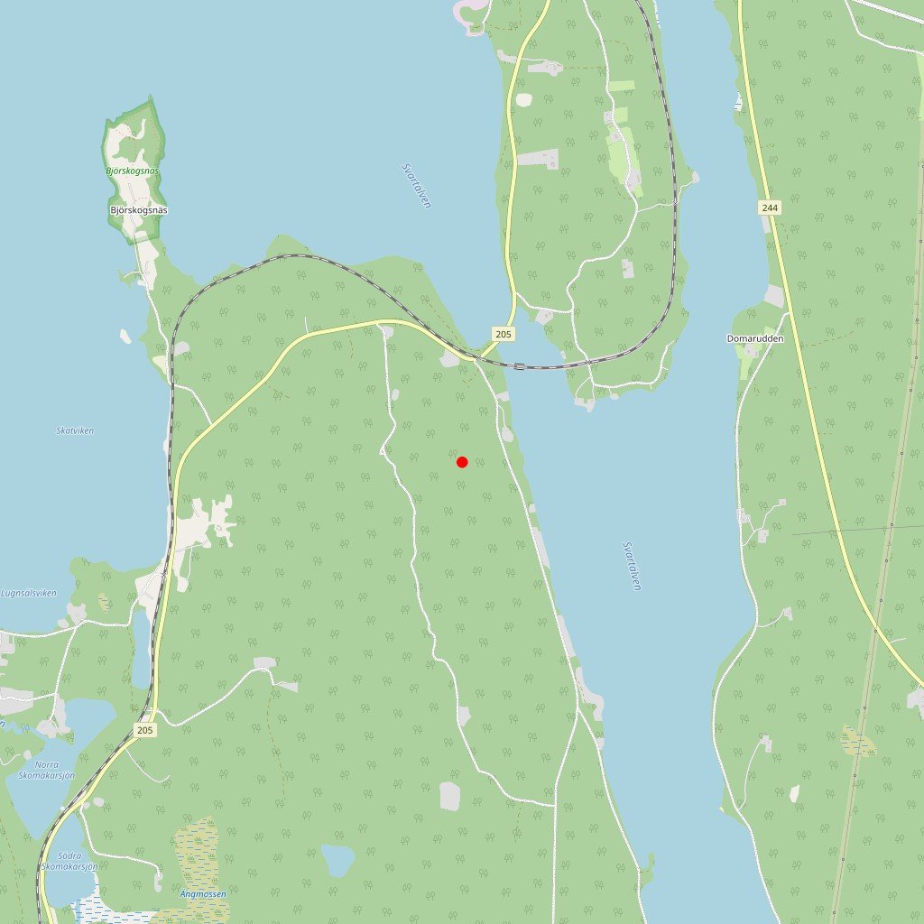 Carte de l'itinéraire du circuit Laponie en Suède