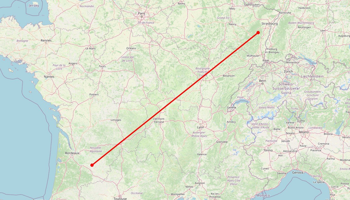 Carte de l'itinéraire du circuit Circuit Anes et petits nomades dans le Vercors en France