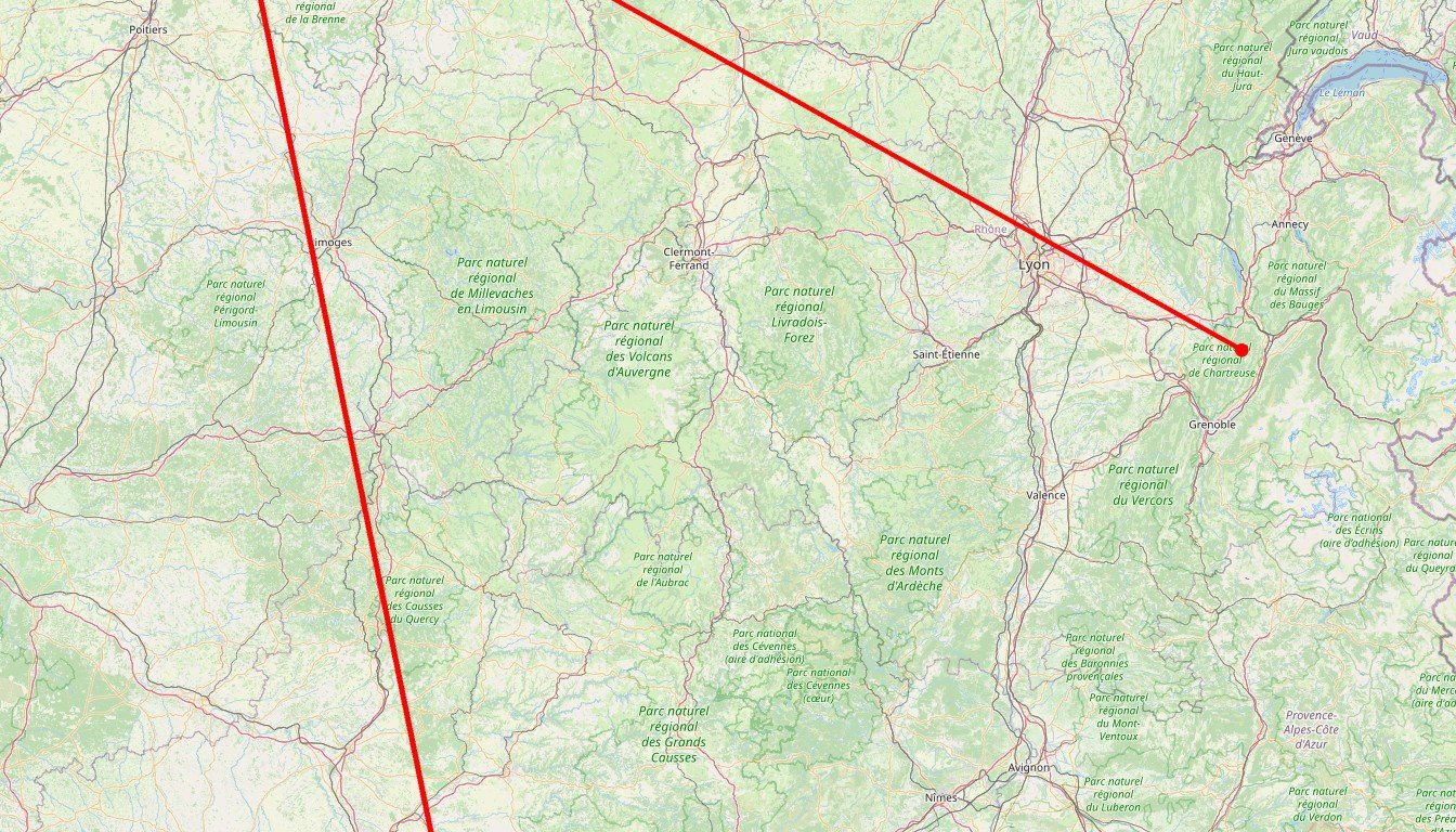 Carte de l'itinéraire du circuit Circuit En vadrouille avec mon âne en Chartreuse en France