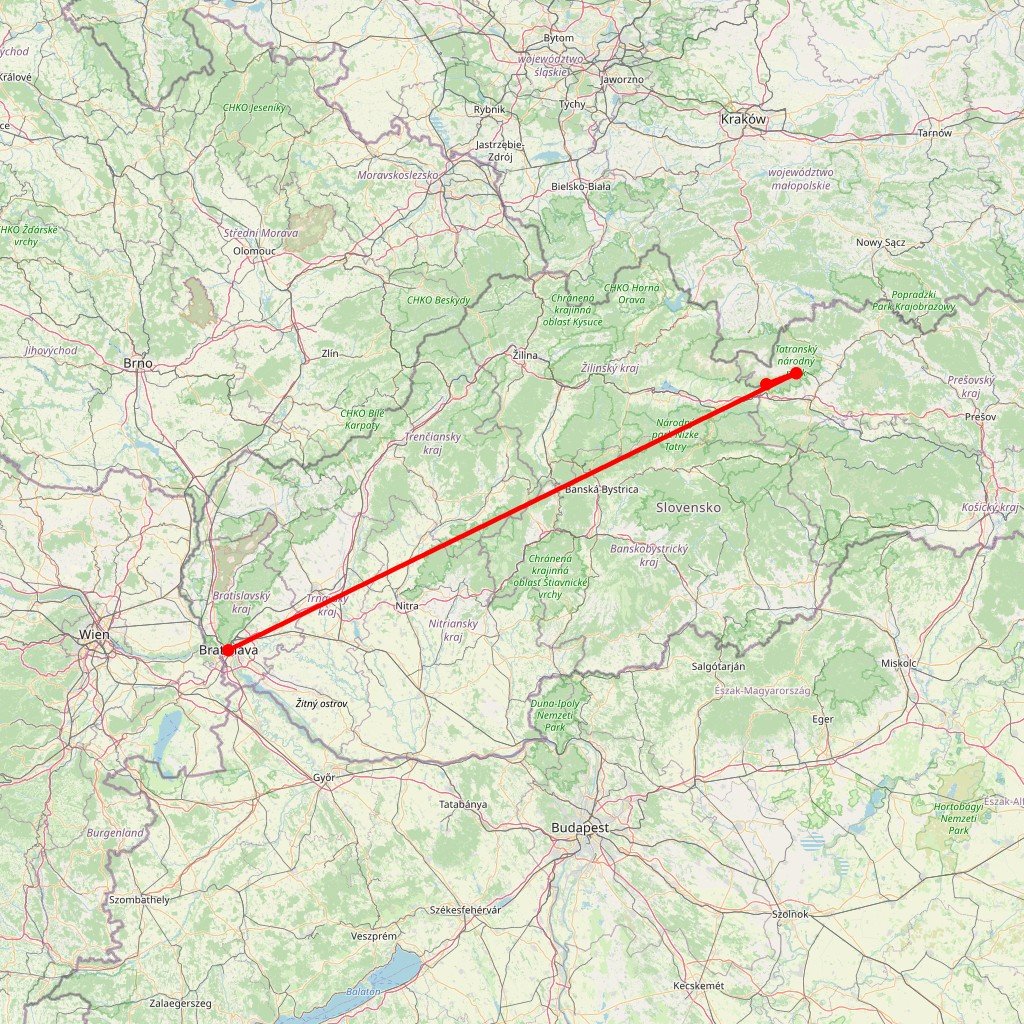 Carte de l'itinéraire du autotour Slow-vaquie en famille ! en Slovaquie