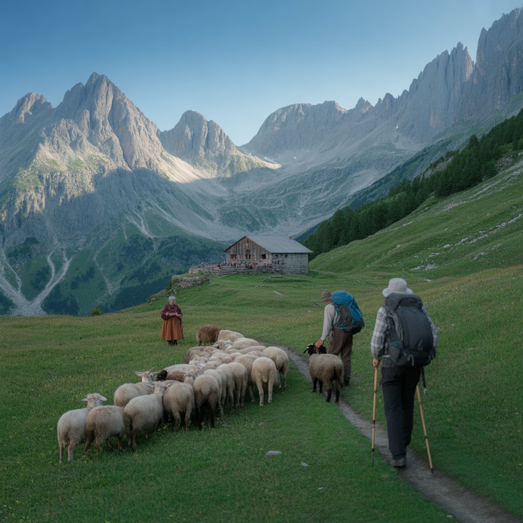 Photo du circuit Randonnée dans les Alpes albanaises de Valbona à Theth en passant par le Lac de Koman et l'œil bleu en gites et guesthouses en Albanie - Vue 2