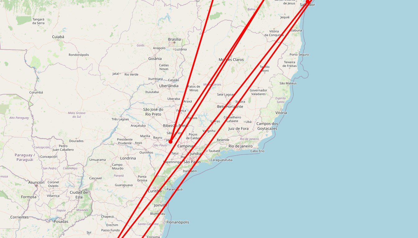 Carte de l'itinéraire du circuit Circuit Bahia en profondeur : itinéraire immersif de Salvador à la Chapada et à la côte nord en Brésil