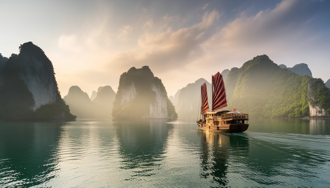 Circuit Nord Vietnam : à la découverte du pays du Dragon — Hanoi, mai Chau et Pu Luong, et croisière en Baie d'Halong en Vietnam - Photo paysage