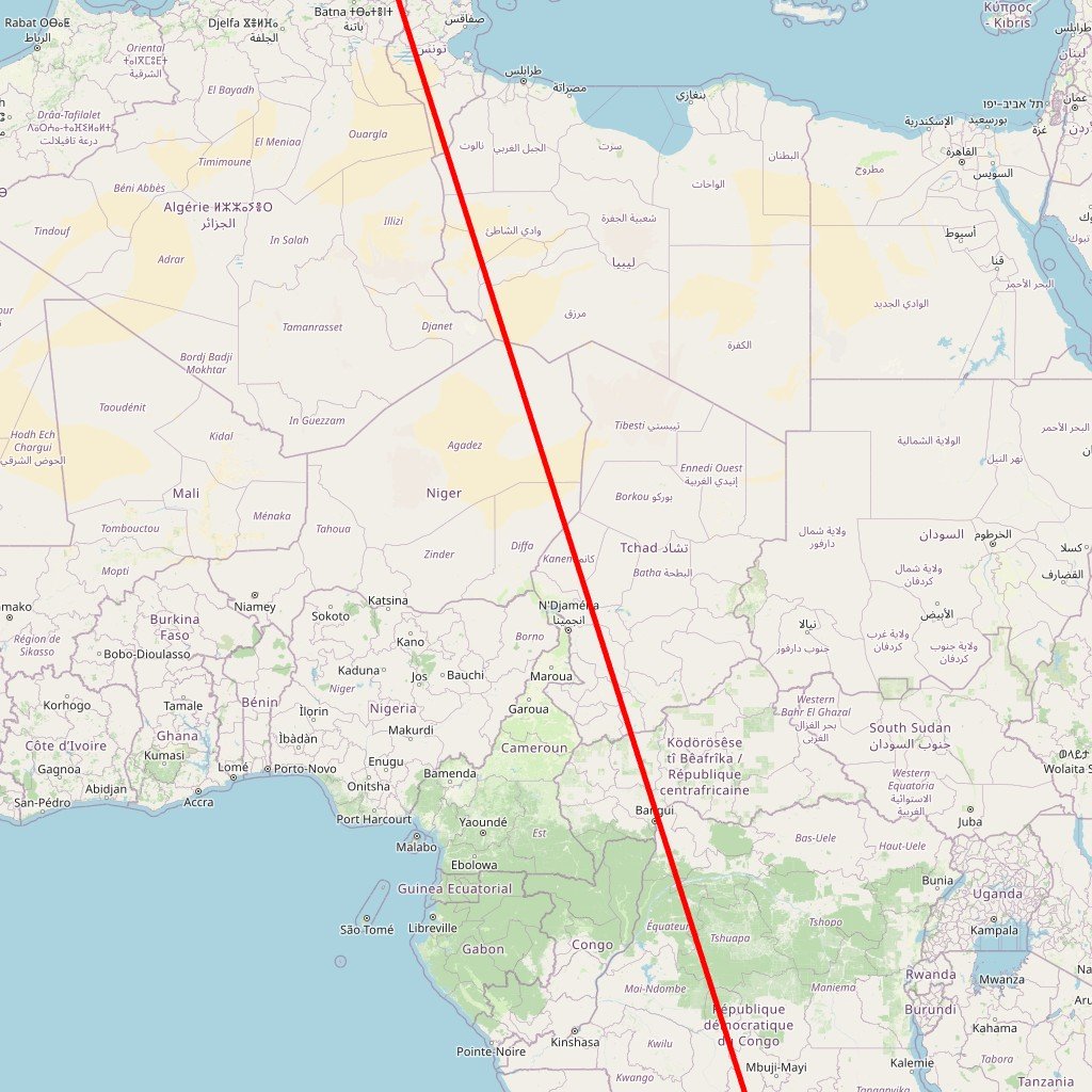 Carte de l'itinéraire du safari Rêve Austral en Zambie