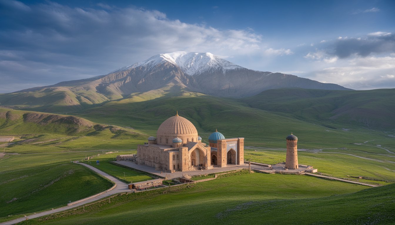Osh et la montagne Suleiman-Too en Kirghizistan - Photo