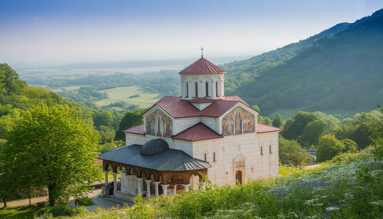 Monastère de Gračanica en Kosovo - Photo