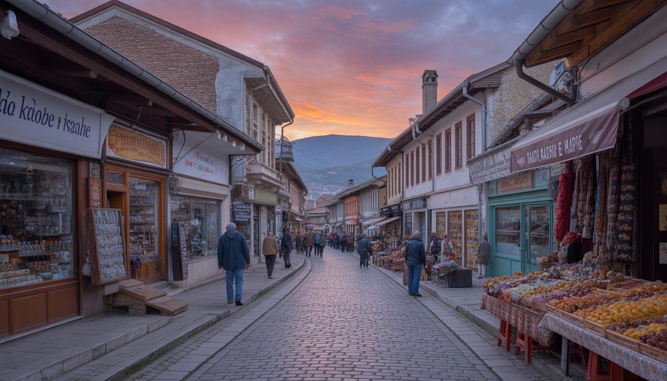 Vieux bazar de Gjakova (Çarshia e Madhe) en Kosovo - Photo