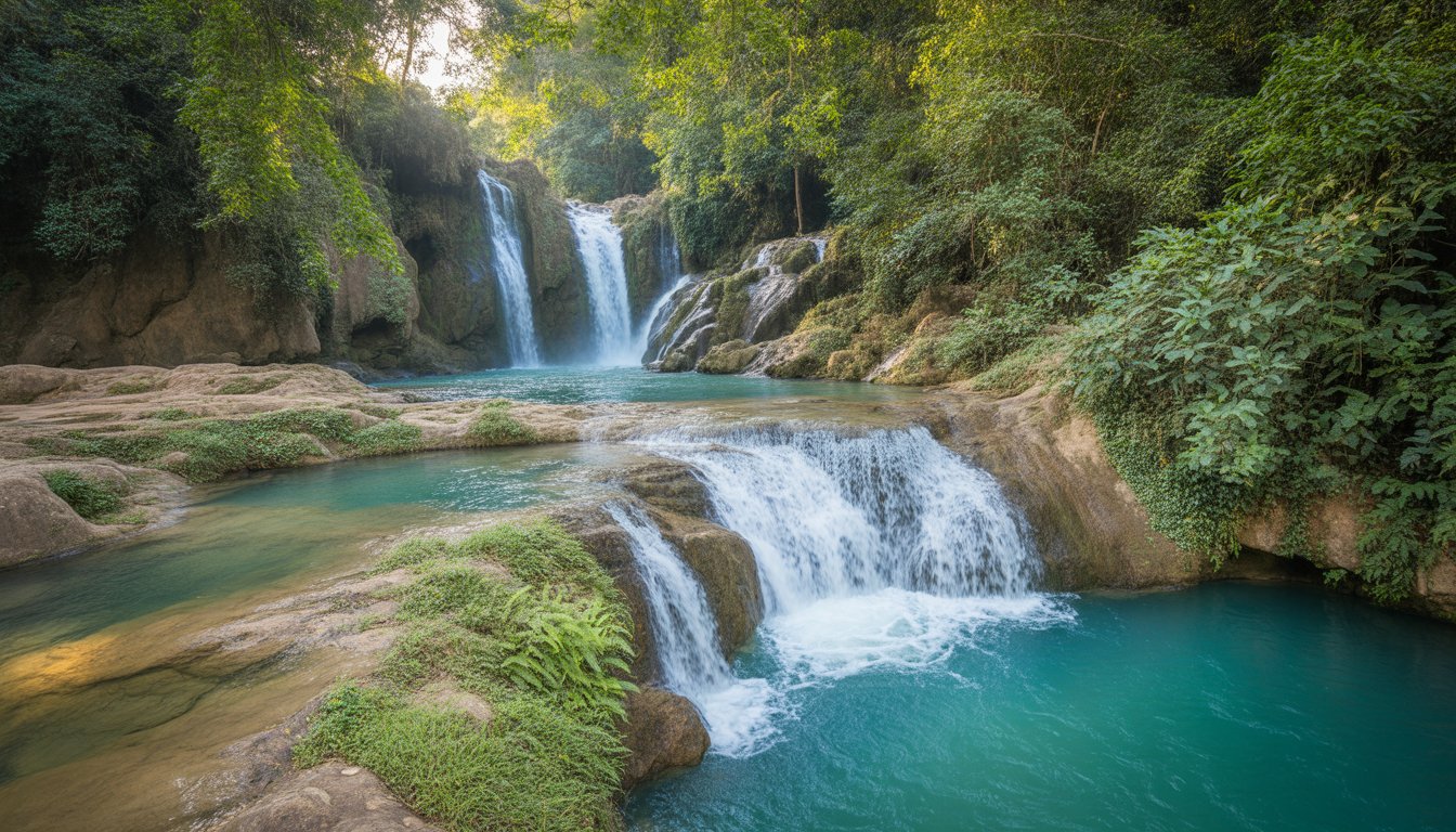 Chutes de Kuang Si en Laos - Photo