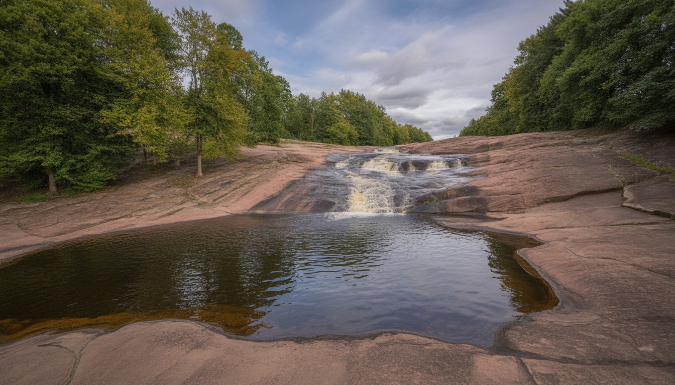 Kuldīga et la cascade de la Venta (Ventas rumba) en Lettonie - Photo