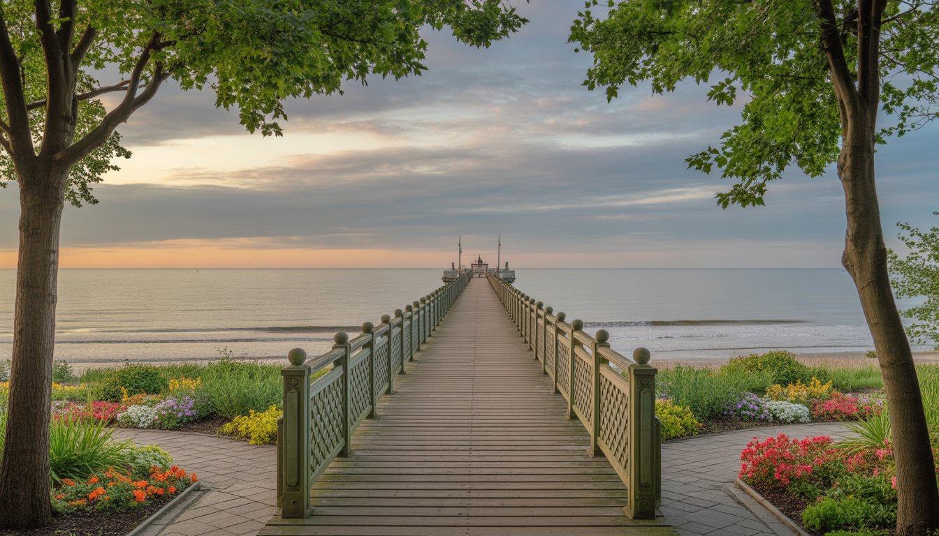 Palanga (jetée et parc botanique) en Lituanie - Photo