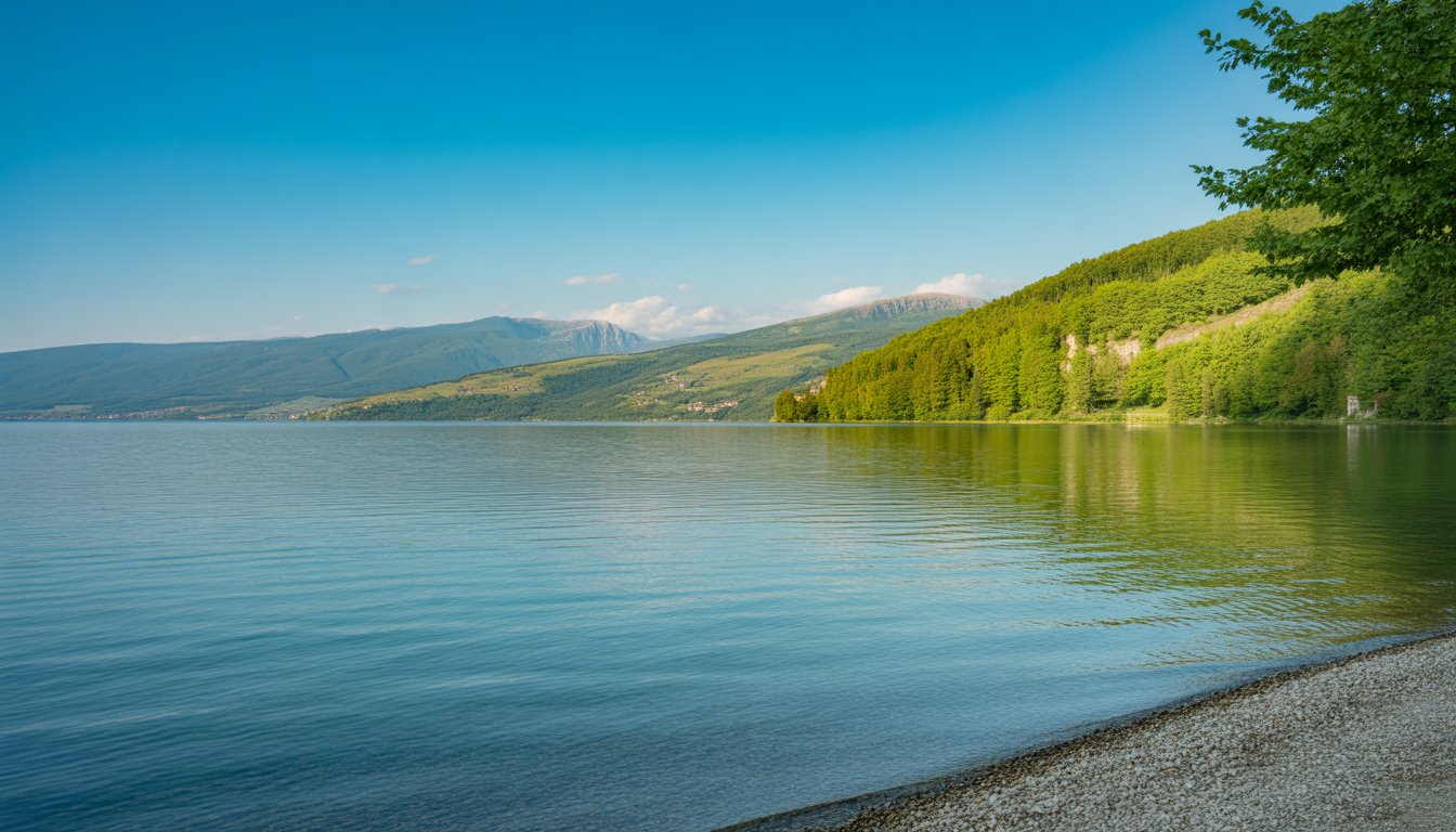 Lac d'Ohrid en Macédoine du Nord - Photo