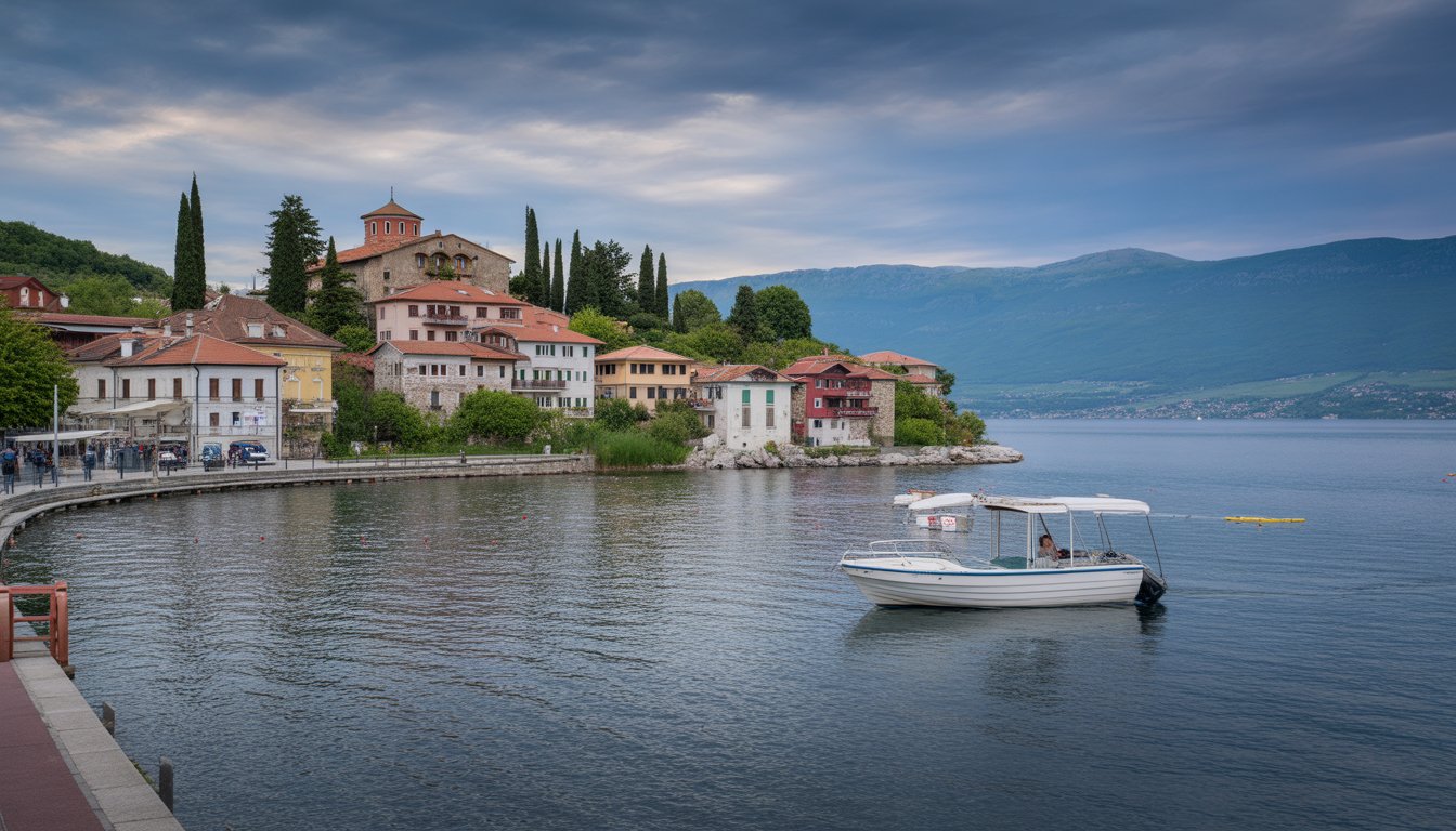 Vielle ville d'Ohrid en Macédoine du Nord - Photo