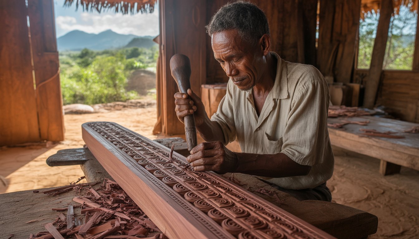 Villages Zafimaniry (artisanat du bois) en Madagascar - Photo