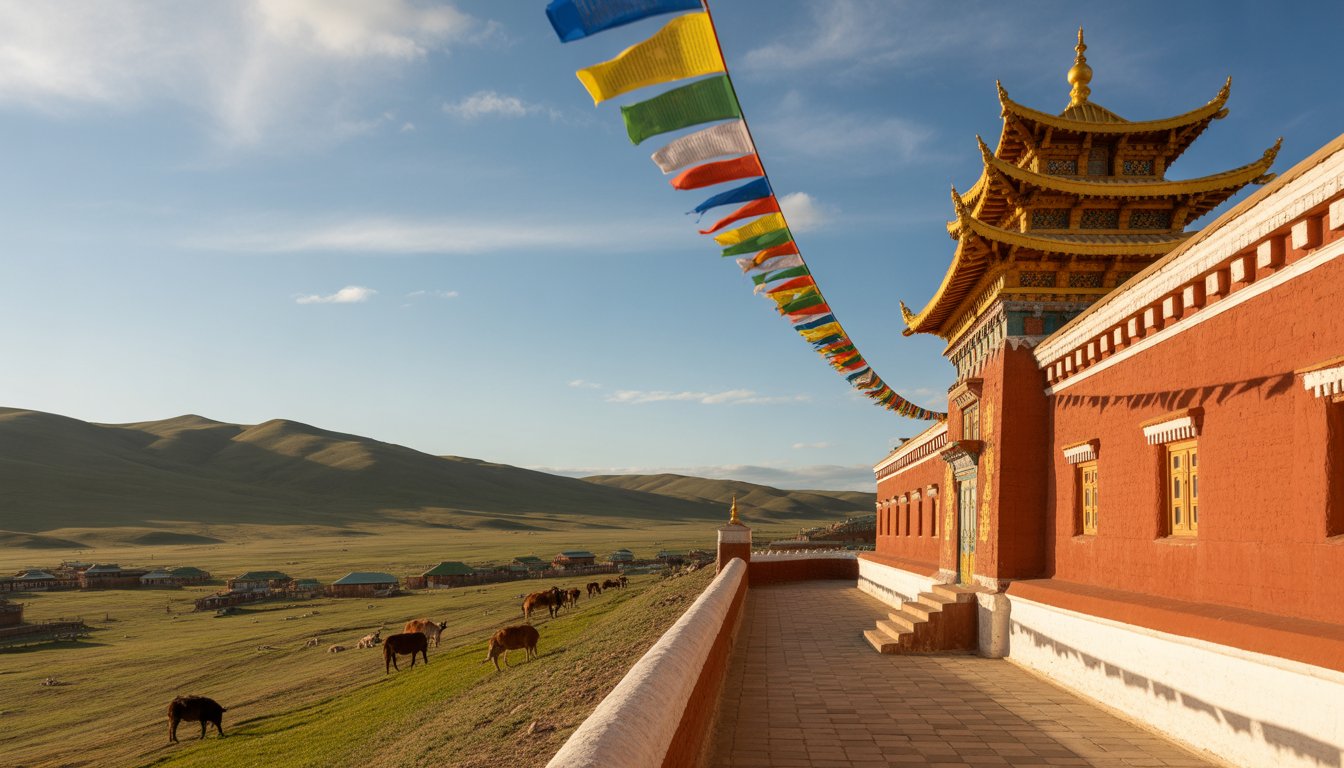 Monastère Gandantegchinlen (Gandan) en Mongolie - Photo