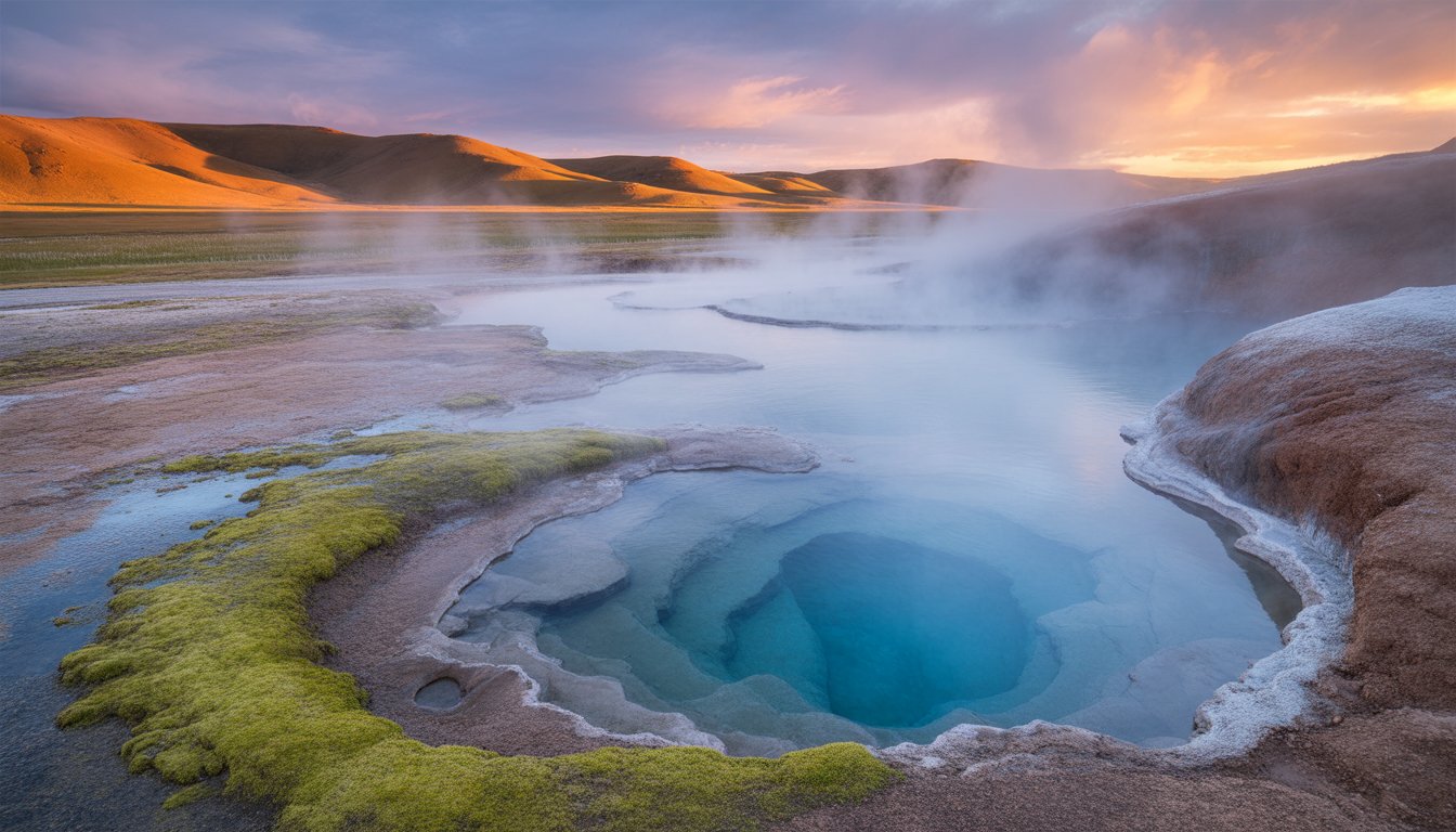 Sources chaudes de Tsenkher en Mongolie - Photo