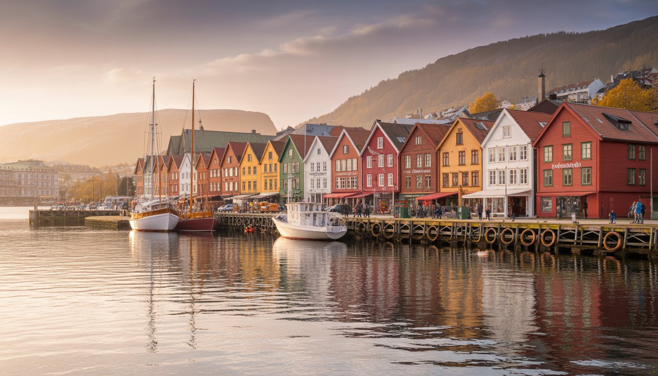 Bryggen (Bergen) en Norvège - Photo