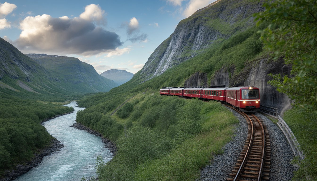 Flåm et la Flåmsbana en Norvège - Photo