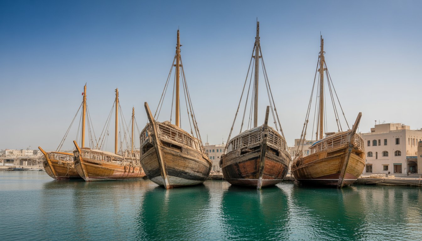 Sur et les chantiers navals de boutres (dhow) en Oman - Photo