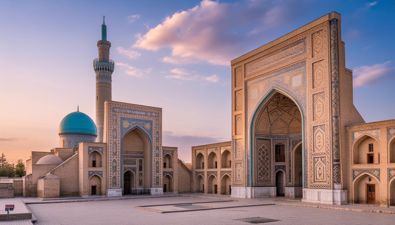 Po-i-Kalyan (minaret et complexe) en Ouzbékistan - Photo