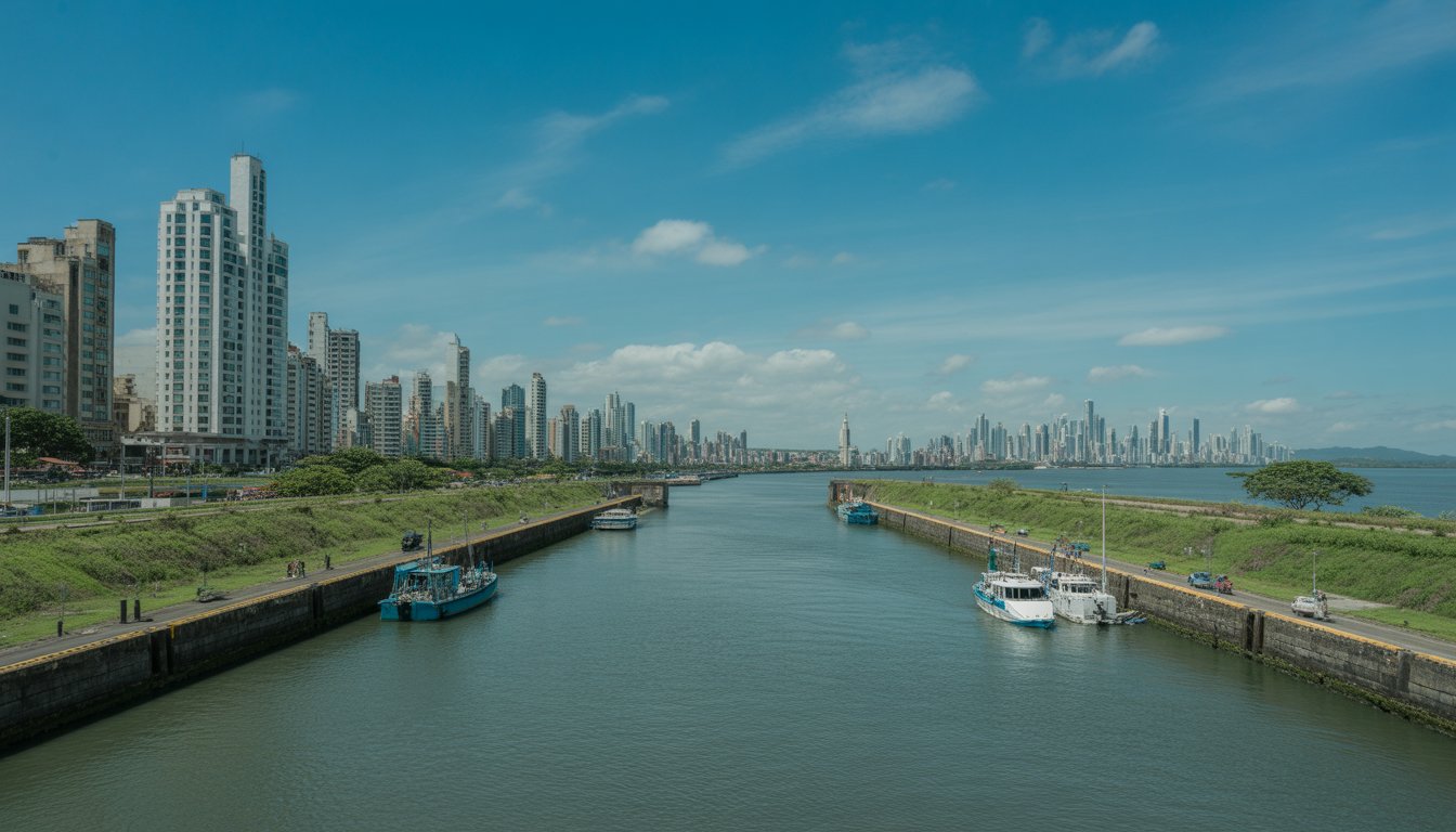 Canal de Panama — Écluses de Miraflores en Panama - Photo