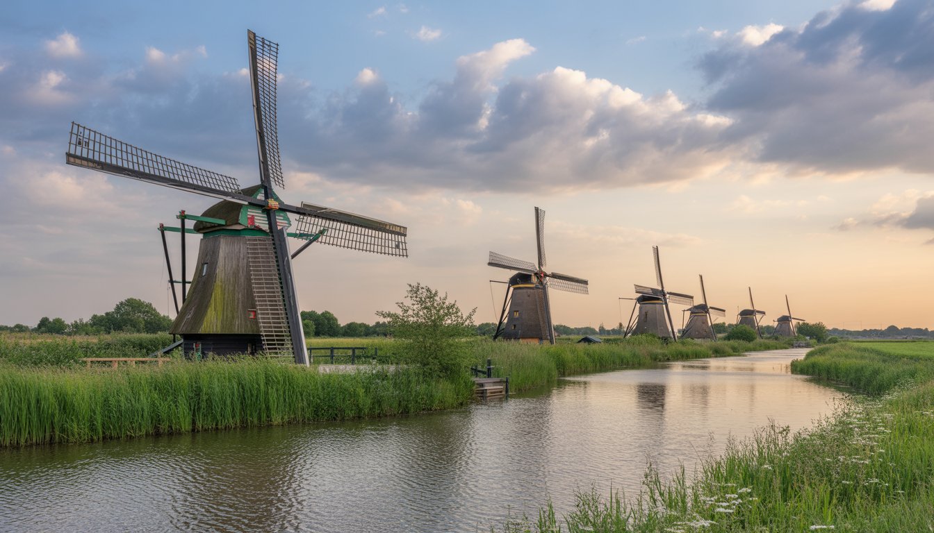 Kinderdijk en Pays-Bas - Photo