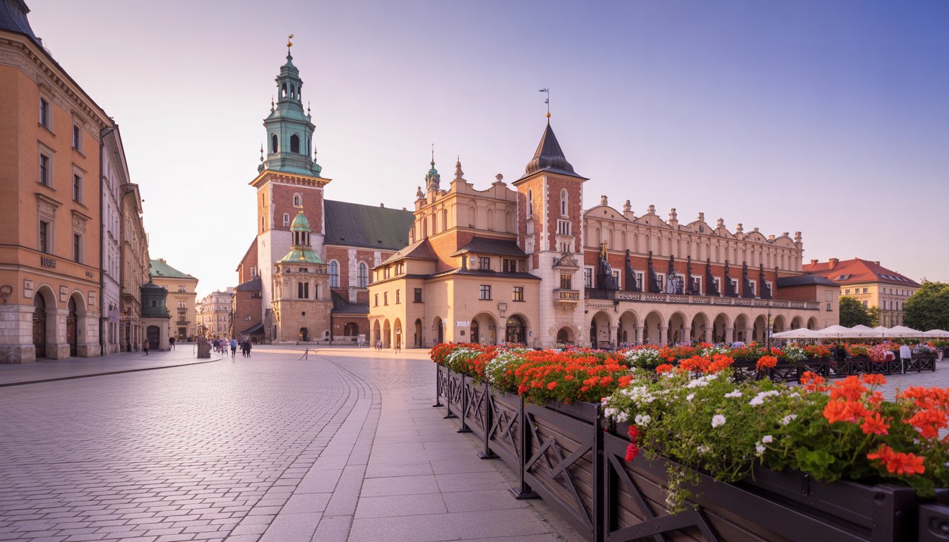 Cracovie (Rynek, Wawel) en Pologne - Photo