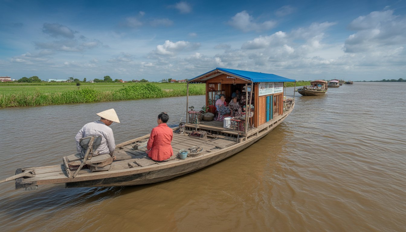 Delta du Mékong (Can Tho, marchés flottants) en Vietnam - Photo