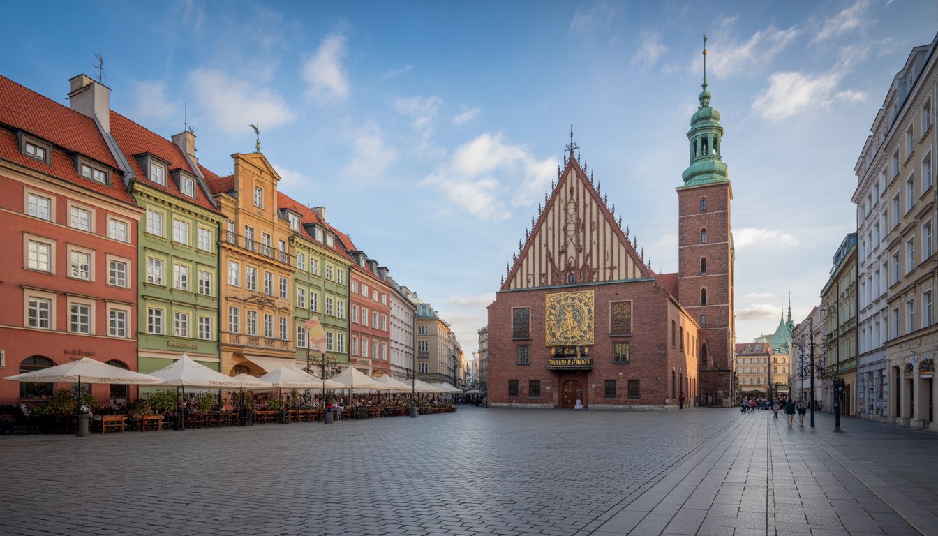 Wrocław (Rynek et Halle du Centenaire) en Pologne - Photo