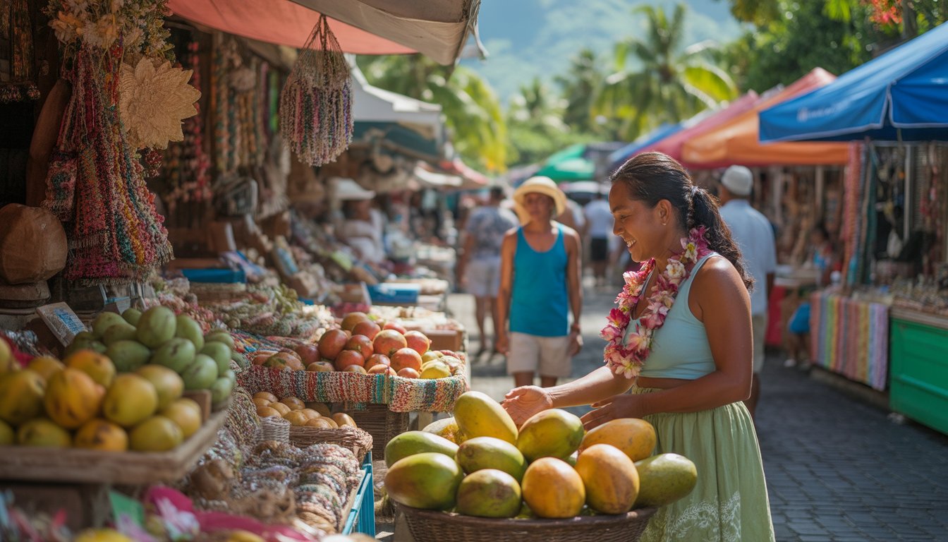 Marché de Papeete en Polynésie française - Photo