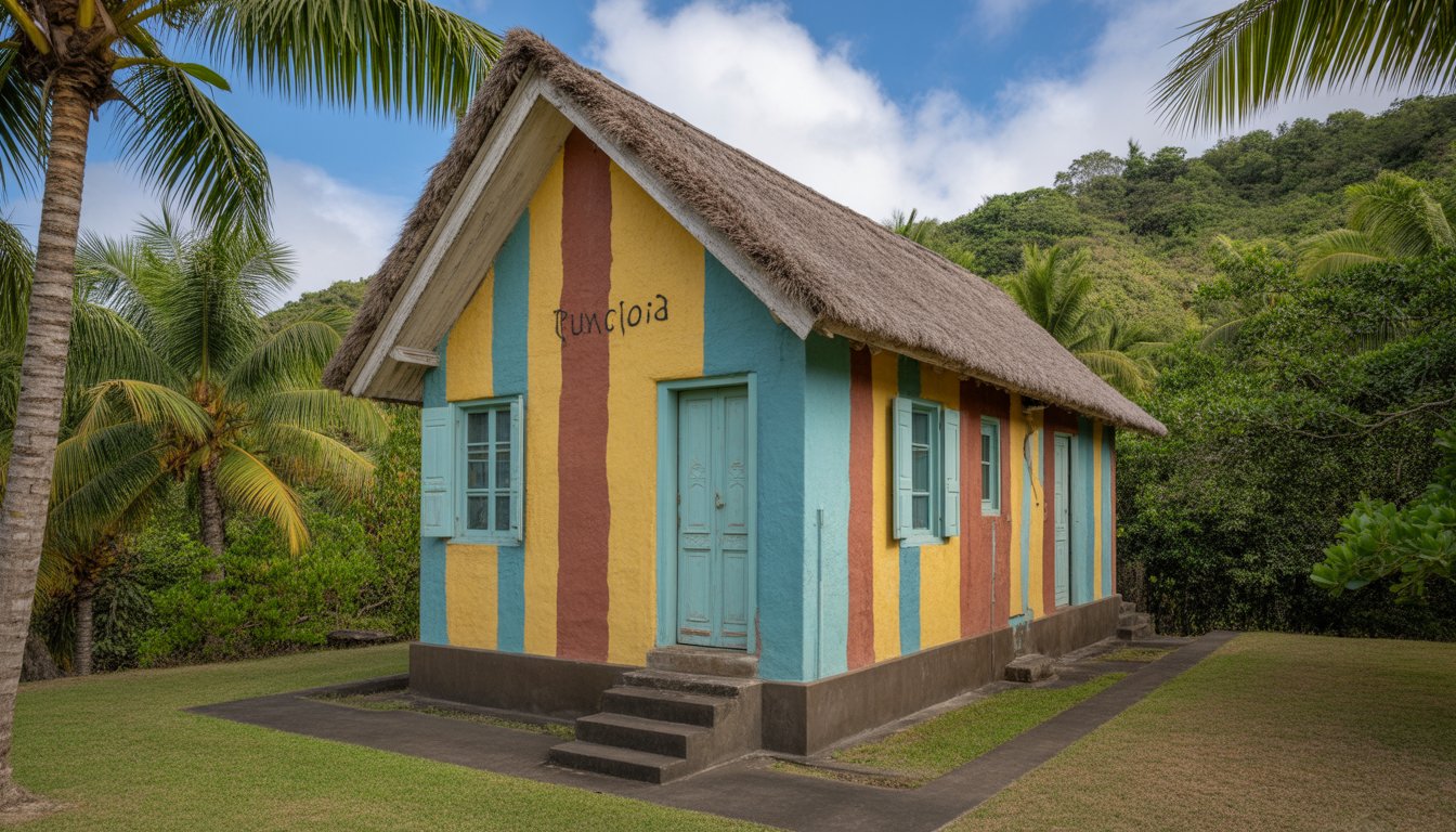 Maison et tombeau de Paul Gauguin (Atuona, Hiva Oa) en Polynésie française - Photo