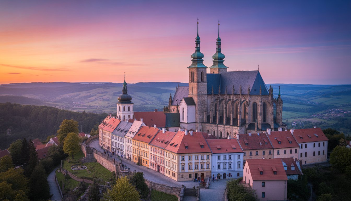 Kutná Hora (église Sainte-Barbe et Ossuaire de Sedlec) en République Tchèque - Photo