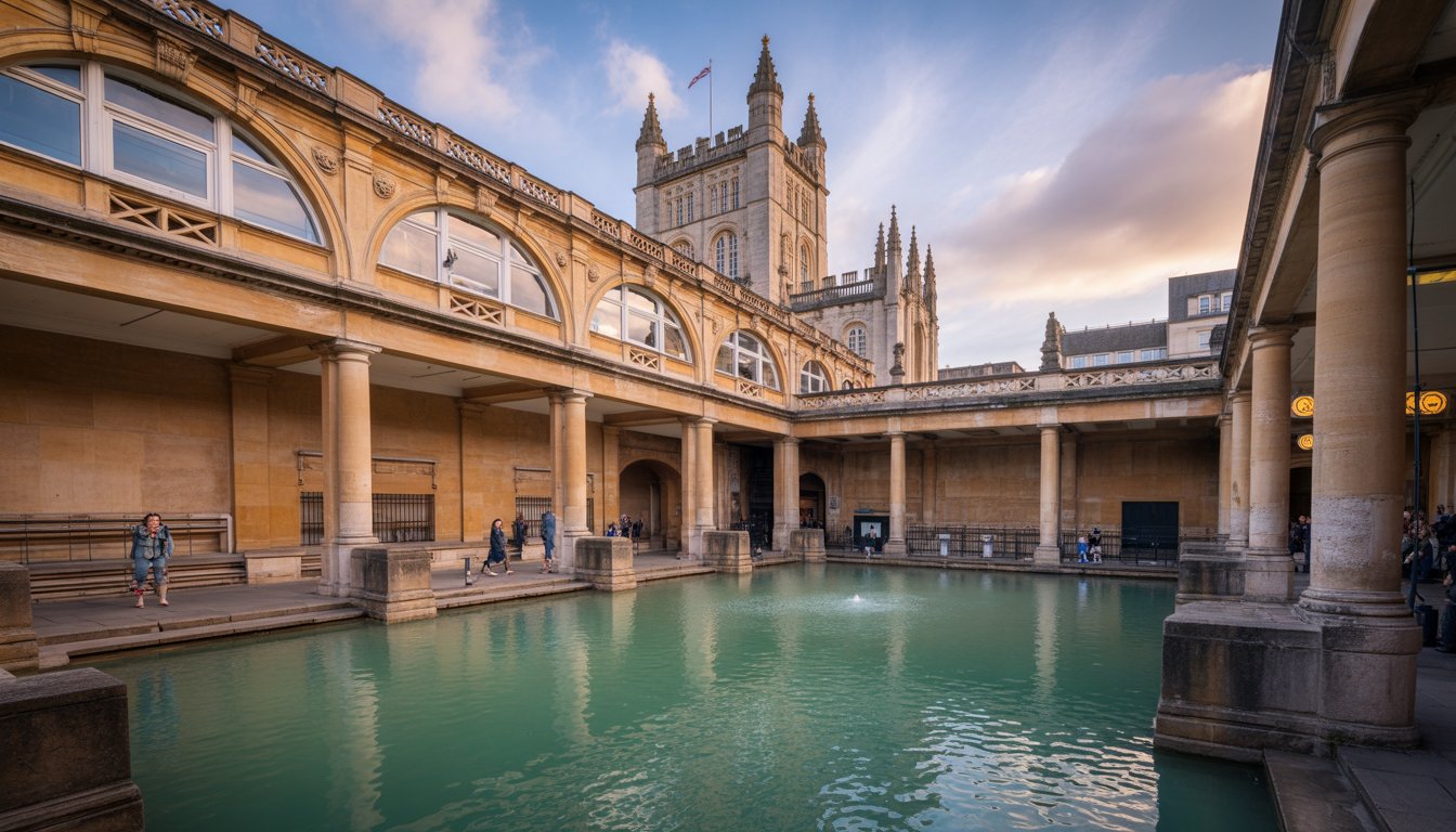 Les thermes romains de Bath (Roman Baths) en Royaume-Uni - Photo