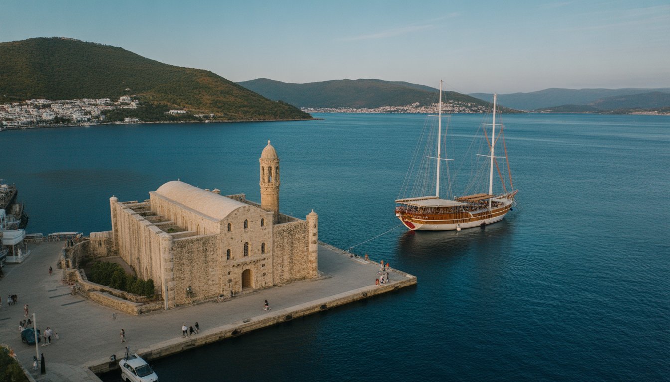 Bodrum (Château Saint-Pierre et port) en Turquie - Photo