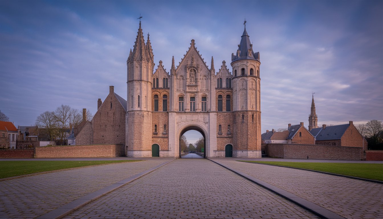 Ieper (Ypres) et la Porte de Menin en Belgique - Photo