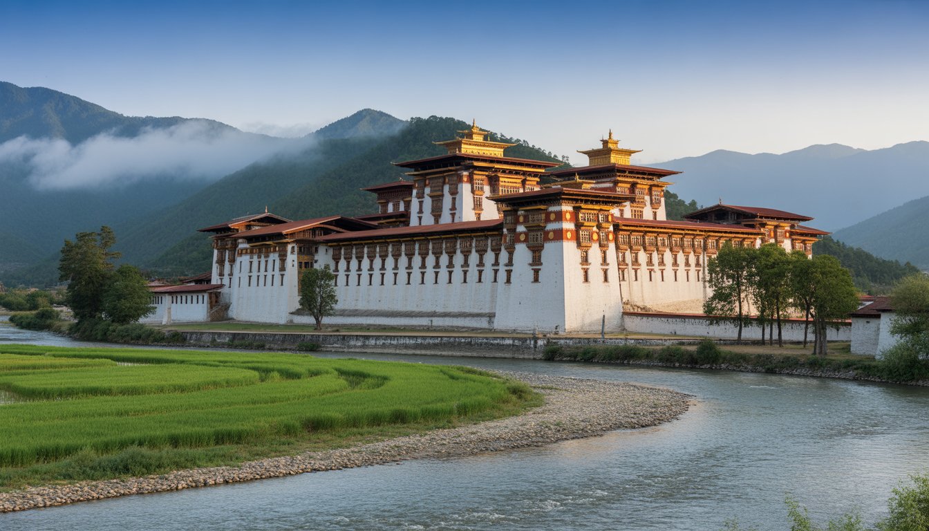 Punakha Dzong en Bhoutan - Photo
