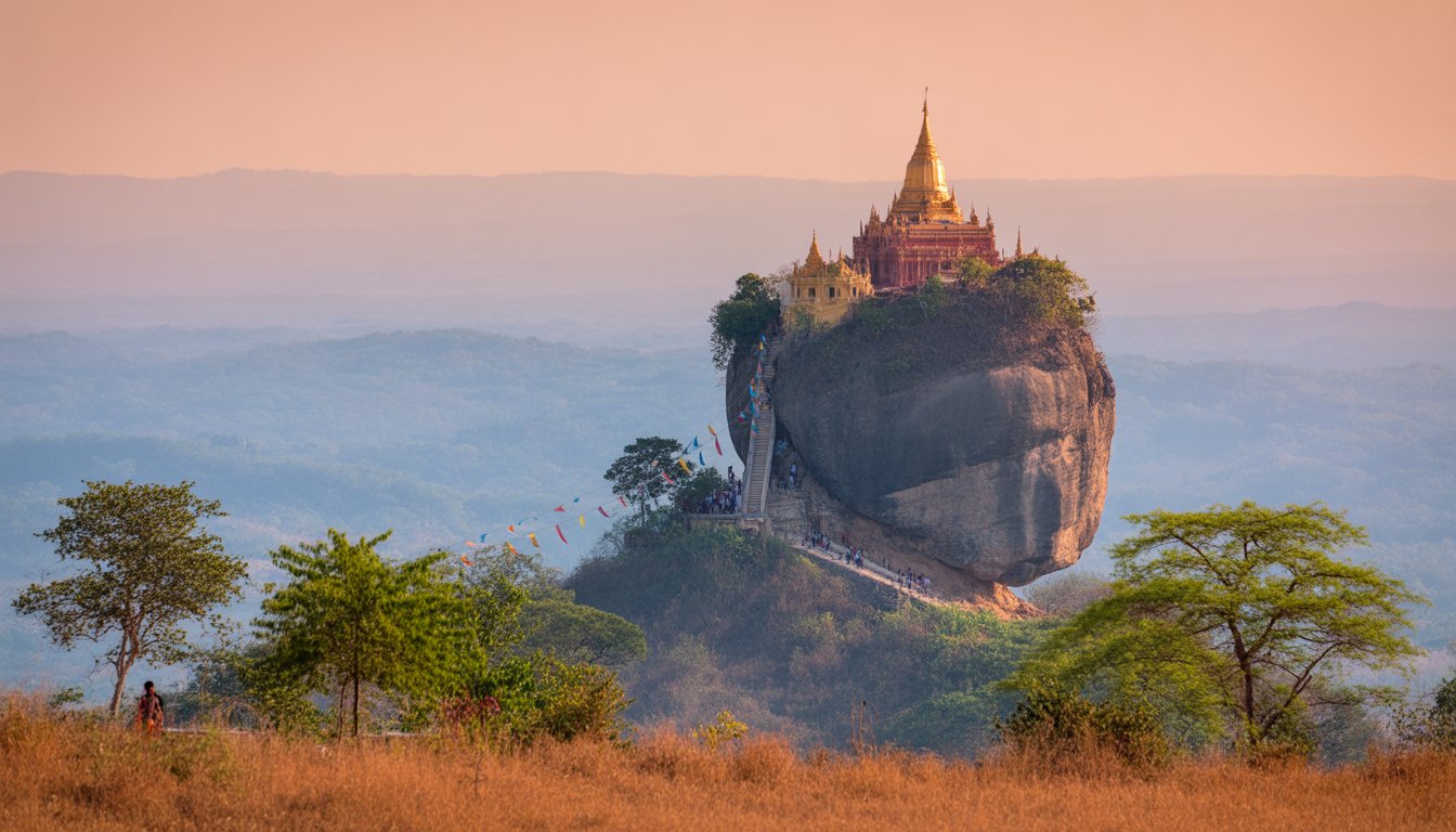 Mont Popa (Taung Kalat) en Birmanie - Photo