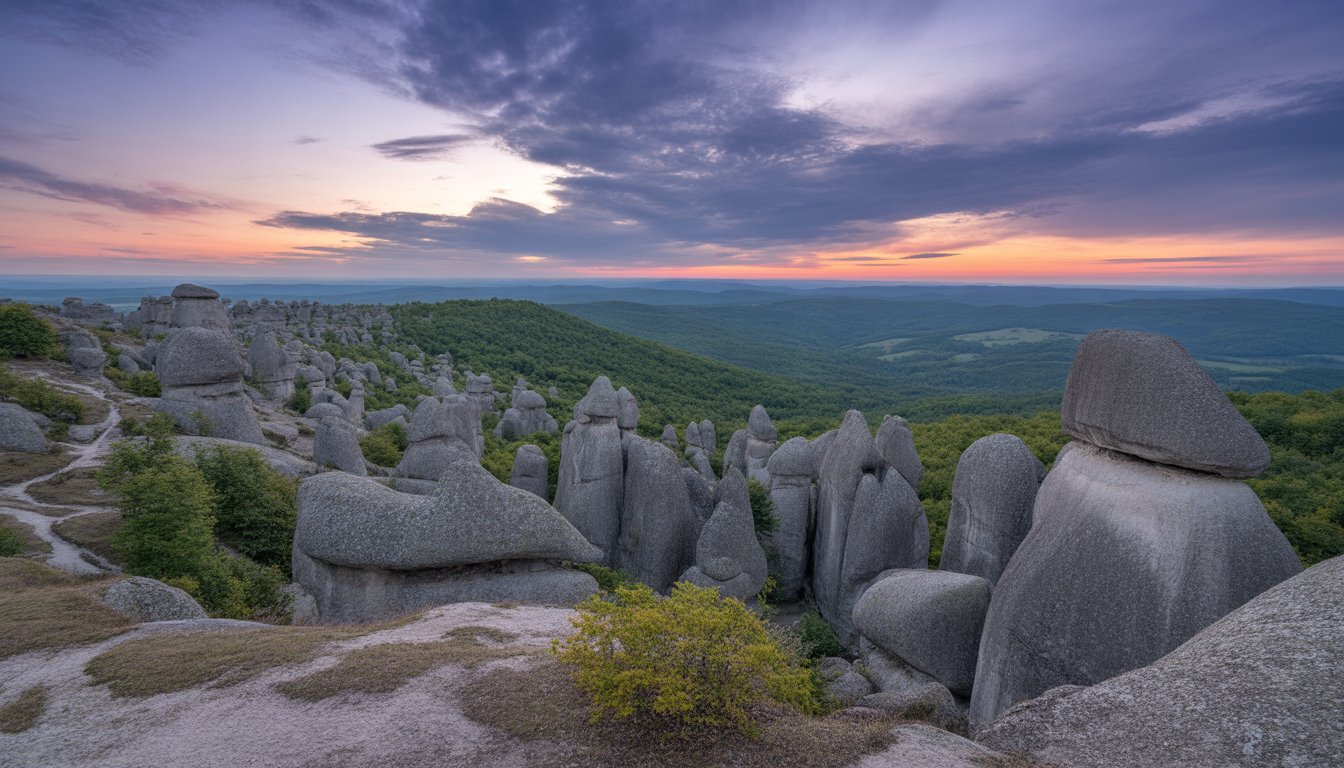 Pobiti Kamani (la Forêt de Pierres) en Bulgarie - Photo