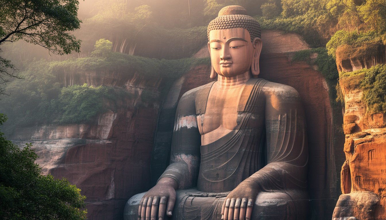 Grand Bouddha de Leshan en Chine - Photo