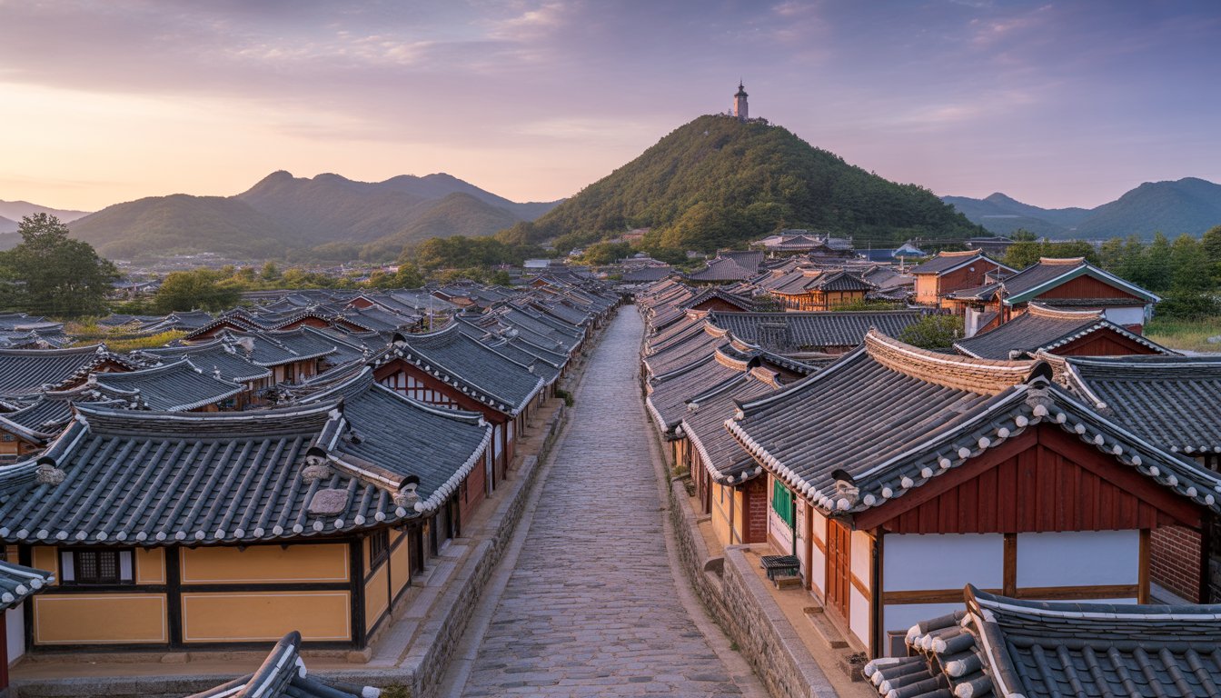 Village folklorique de Hahoe (Andong) en Corée du Sud - Photo