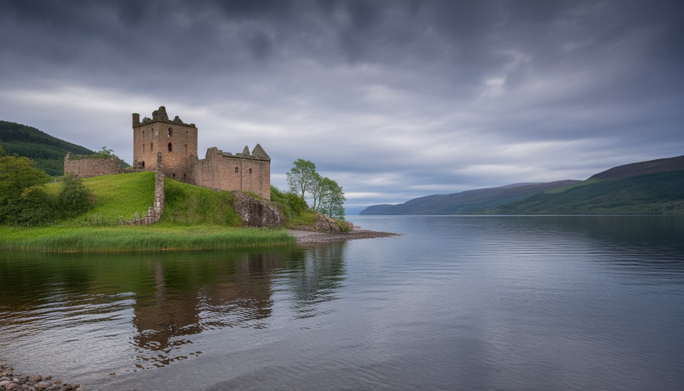 Loch Ness et Urquhart Castle en Écosse - Photo