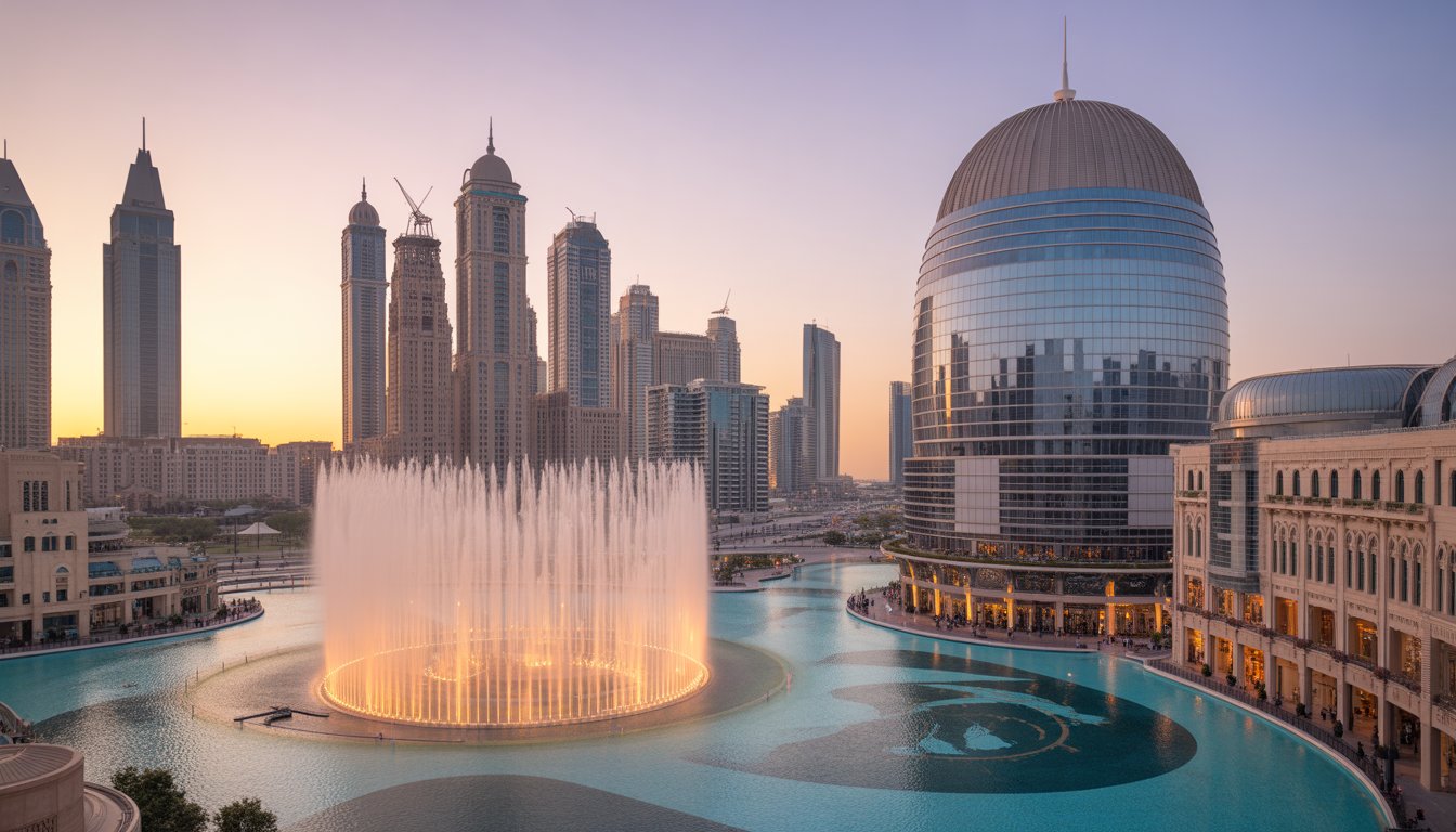 The Dubai Mall et Dubai Fountain en Émirats Arabes Unis - Photo