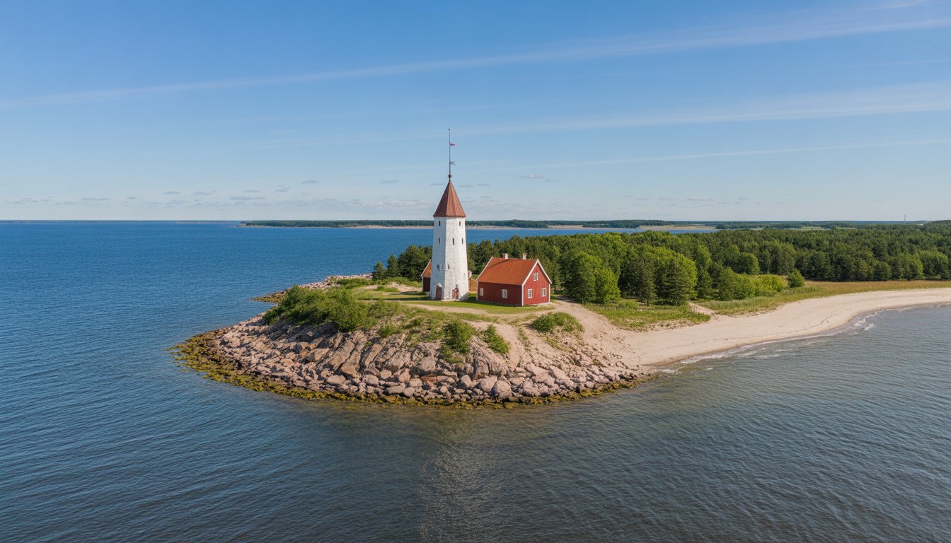 Île de Hiiumaa et phare de Kõpu en Estonie - Photo