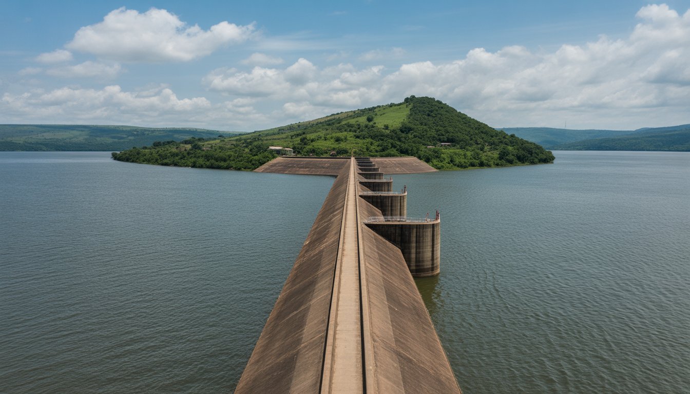 Lake Volta et barrage d'Akosombo en Ghana - Photo