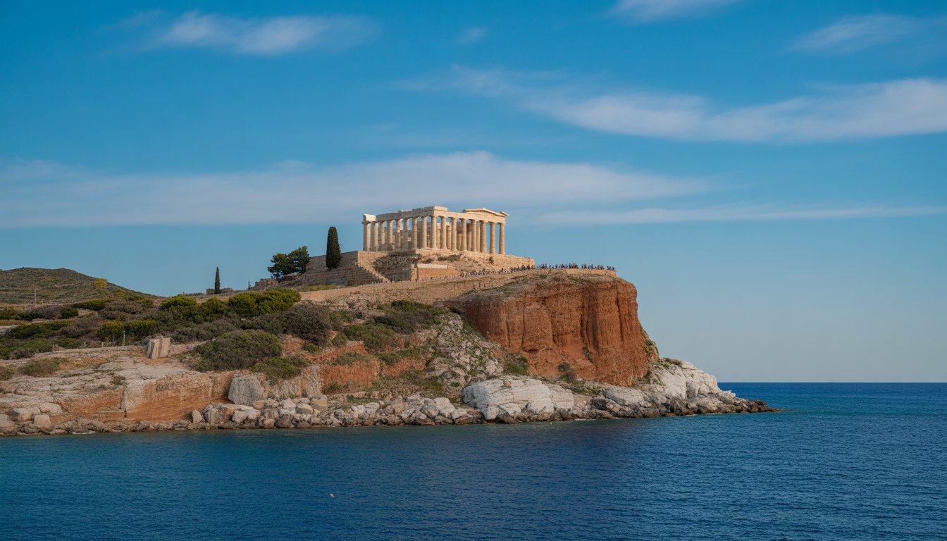 Cap Sounion et Temple de Poséidon en Grèce - Photo
