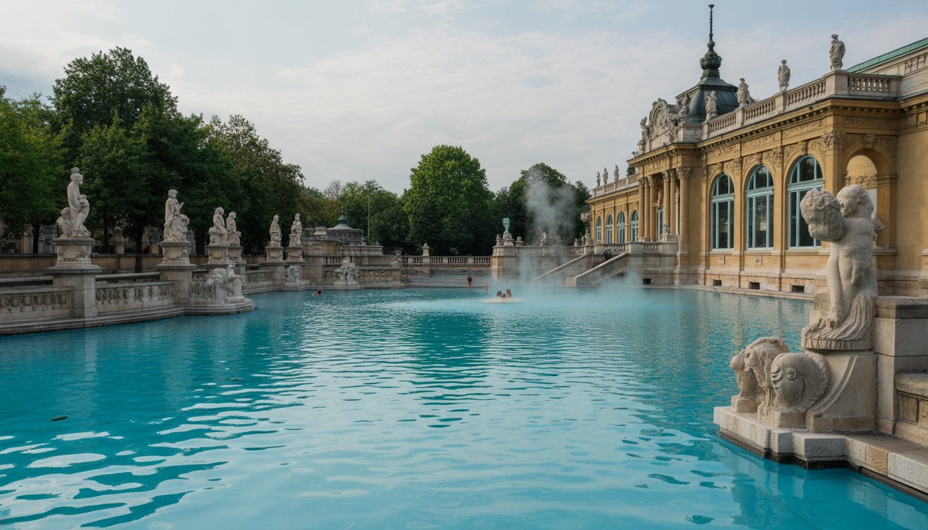 Thermes Széchenyi (Széchenyi fürdő) en Hongrie - Photo