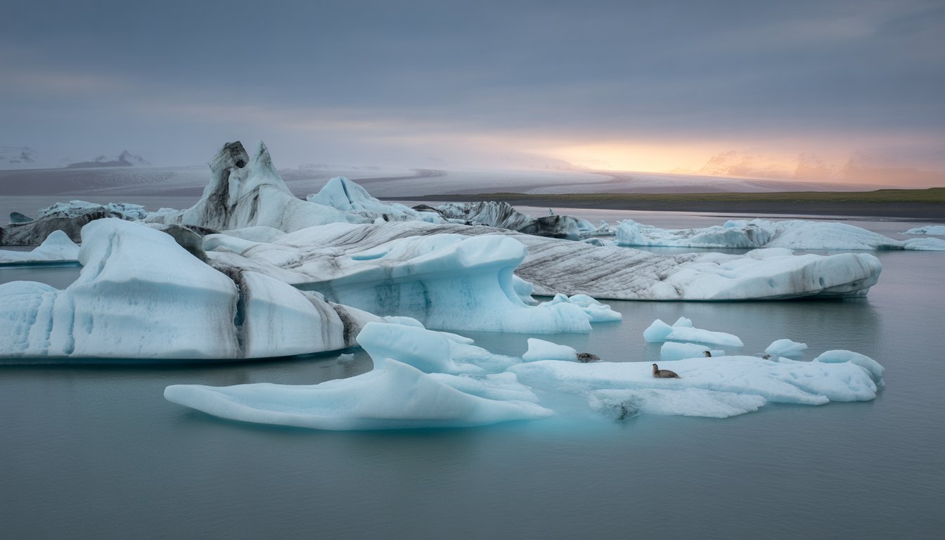 Jökulsárlón Glacier Lagoon en Islande - Photo